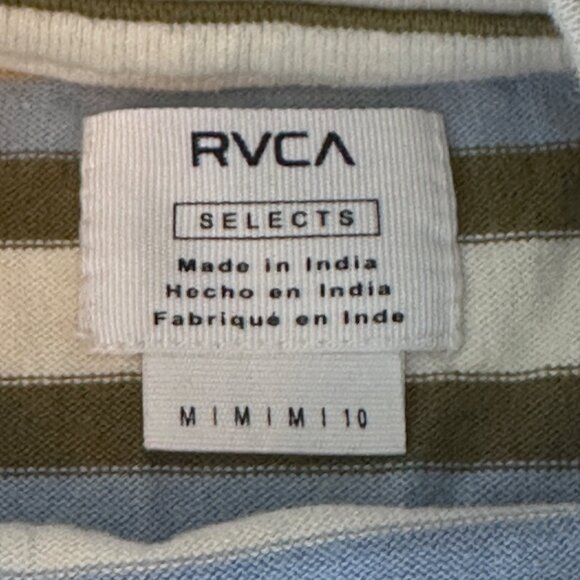 RVCA Womens Striped Crop T-Shirt Multicolor Size M Cotton Blend - Picture 3 of 5